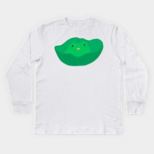 Froggy in a leaf Kids Long Sleeve T-Shirt